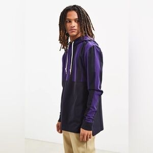 Urban Outfitters UO Purple Hooded Rugby Shirt Mens size Medium